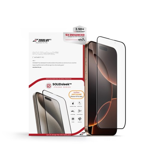 Kính Cường Lực iPhone 16 Pro Max Zeelot SOLIDSLEEK 2.5D Anti-Glare